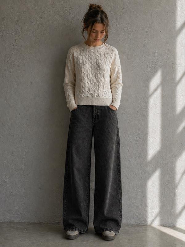 Femme Celine Pull Ivoire Laine S