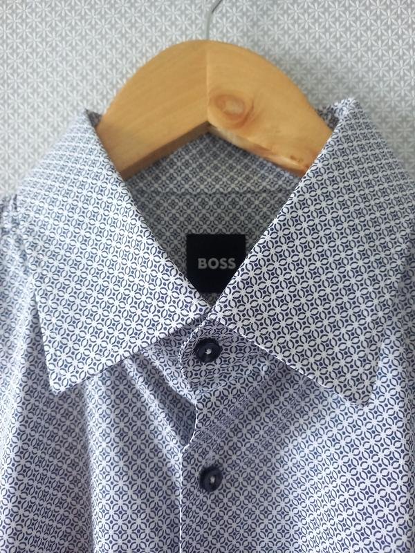 Homme Hugo Boss Chemise Grise Coton M-L