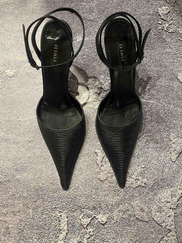 Women Le Silla Heels Black Leather 37