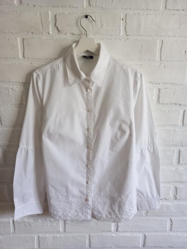 Donna Bogner Camicia Bianca Cotone M