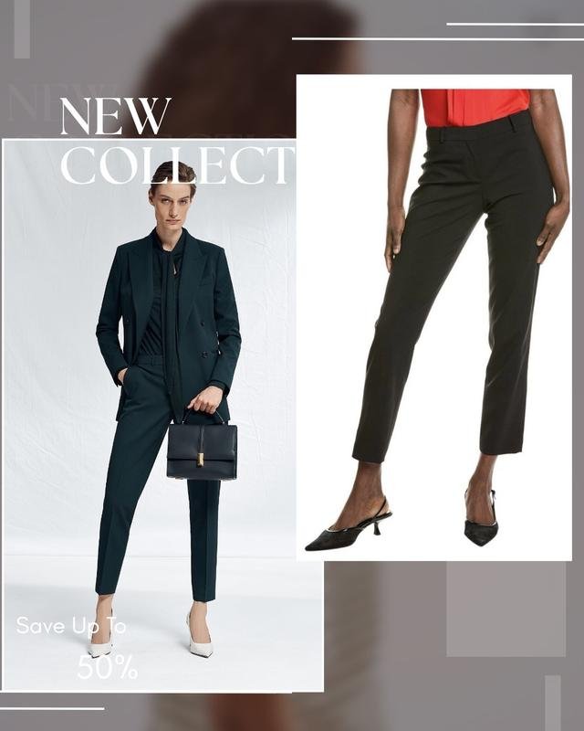 Donna Boss Pantaloni Verde 36