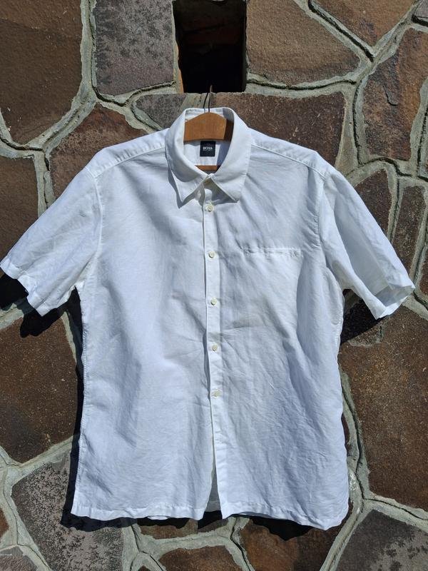 Homme Hugo Boss Chemise Blanche Coton M