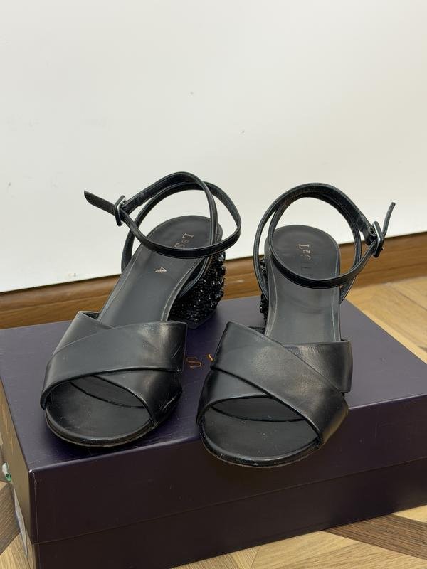 Women Le Silla Heels Black Leather 38