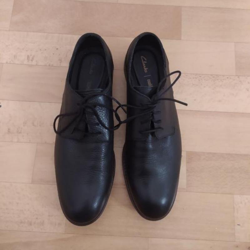 Homme Clarks Chaussures Noires Cuir 43