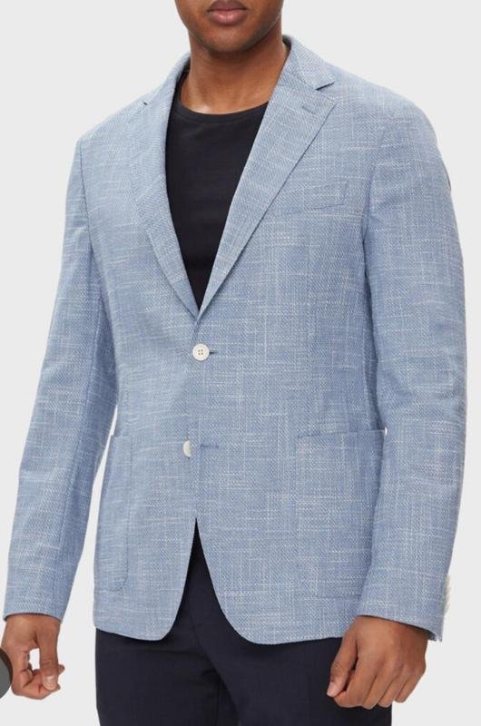 Herren Hugo Boss Sakko Grau Baumwolle L