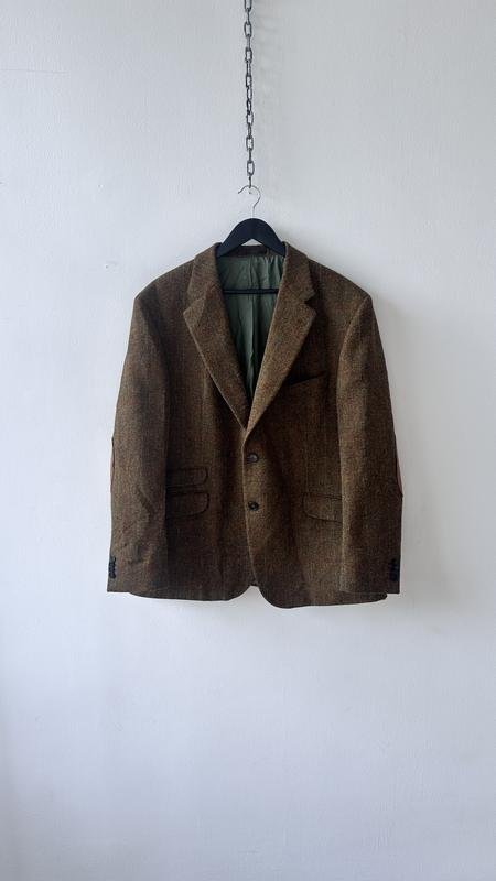 Мужской Harris Tweed Пиджак Коричневый Шерсть XXL