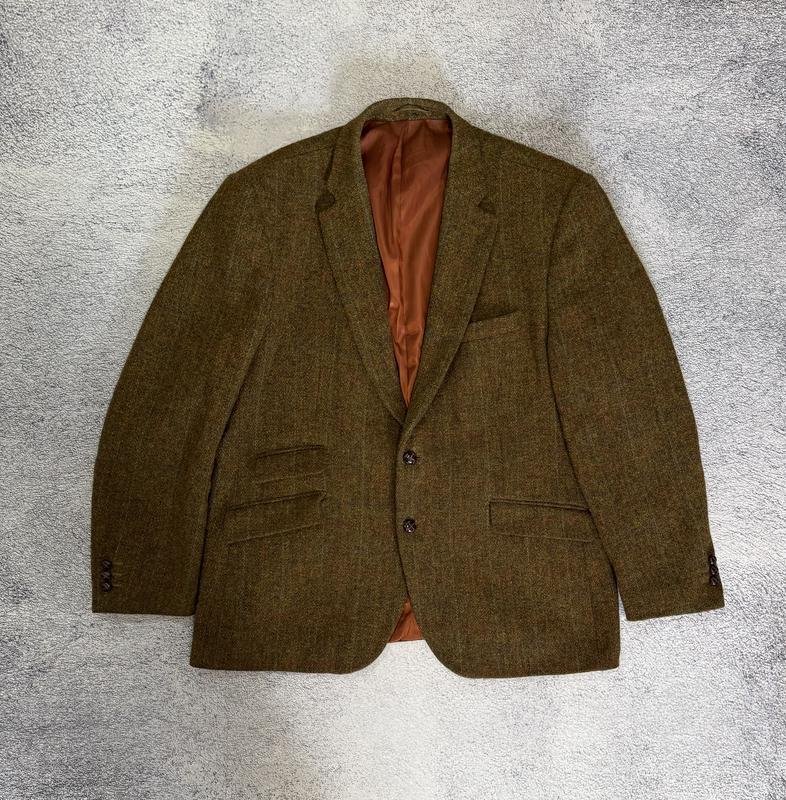 Мужской Harris Tweed Пиджак Коричневый Шерсть 58
