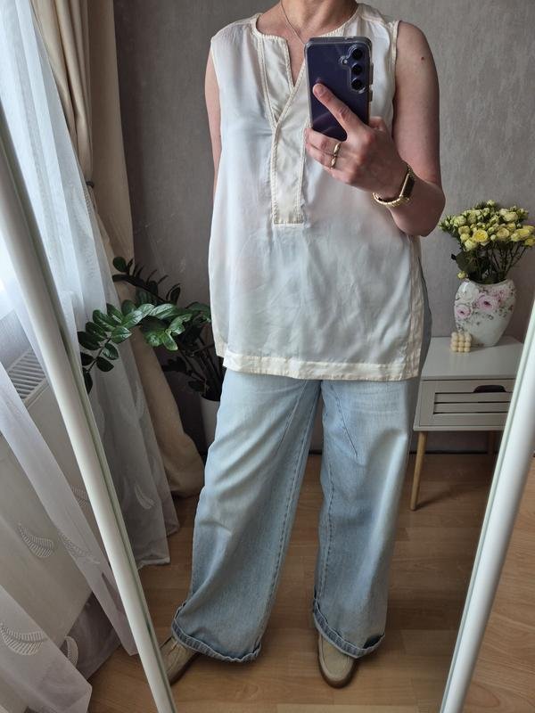 Damen Banana Republic Hemd Beige Seide S