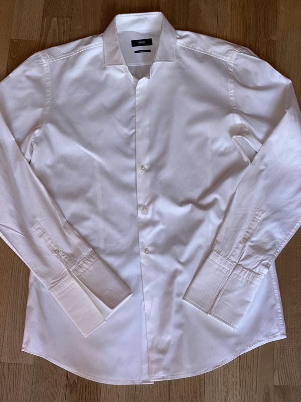 Homme Hugo Boss Chemise Blanche Coton L
