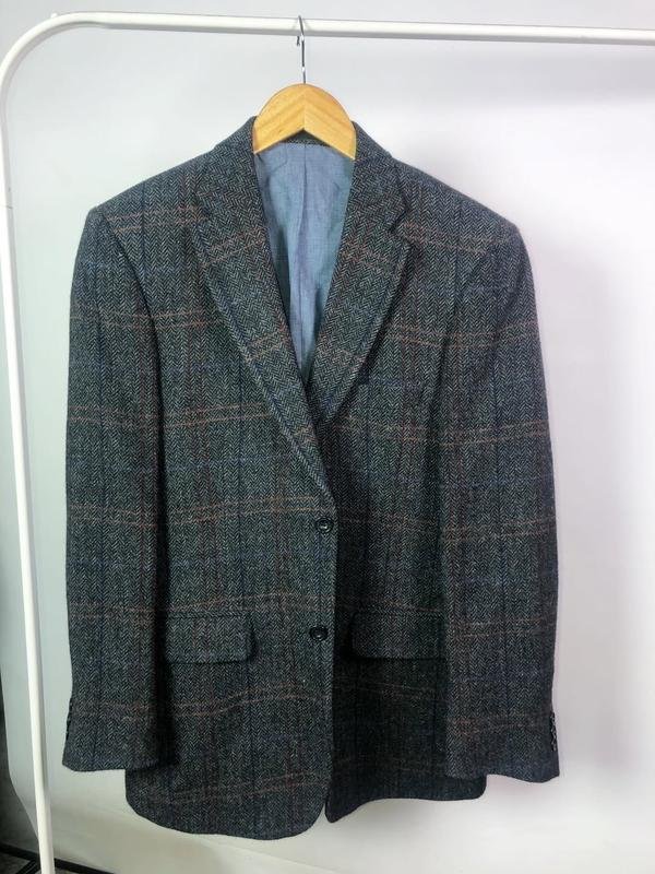 Мужской Harris Tweed Пиджак Серый 50