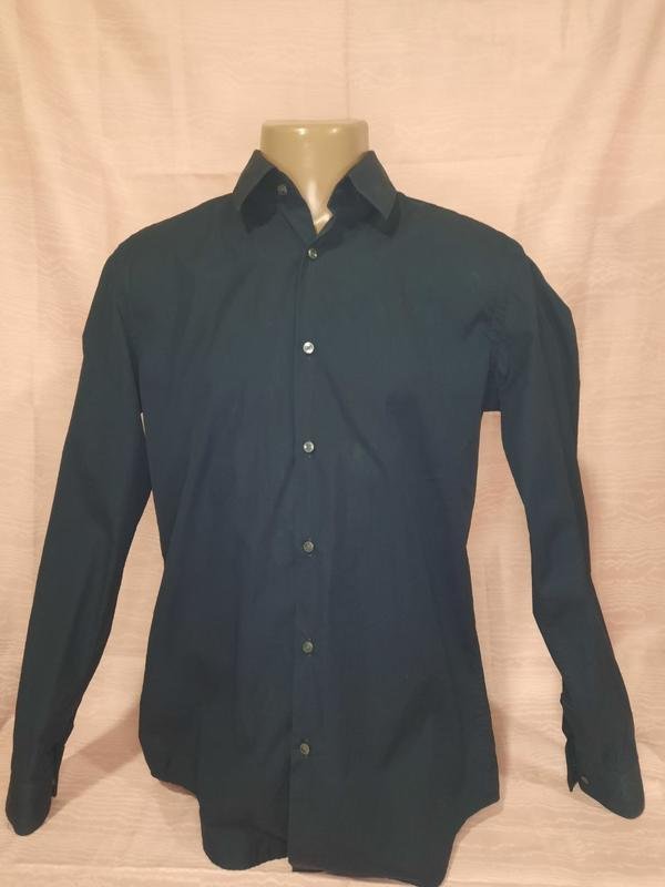 Homme Hugo Boss Chemise Noire Coton M