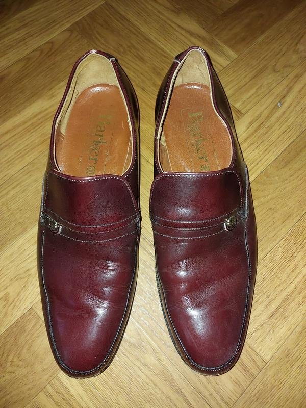 Herren Barker Schuhe Burgunder Leder 6