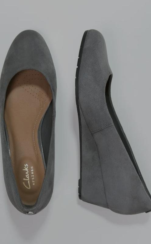 Femme Clarks Talons Gris Textile 36
