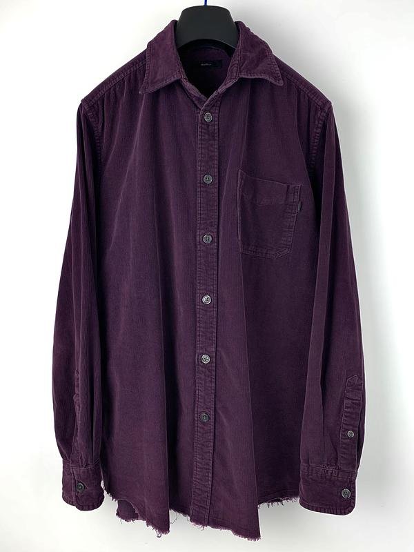Men Diesel Shirt Purple Cotton M