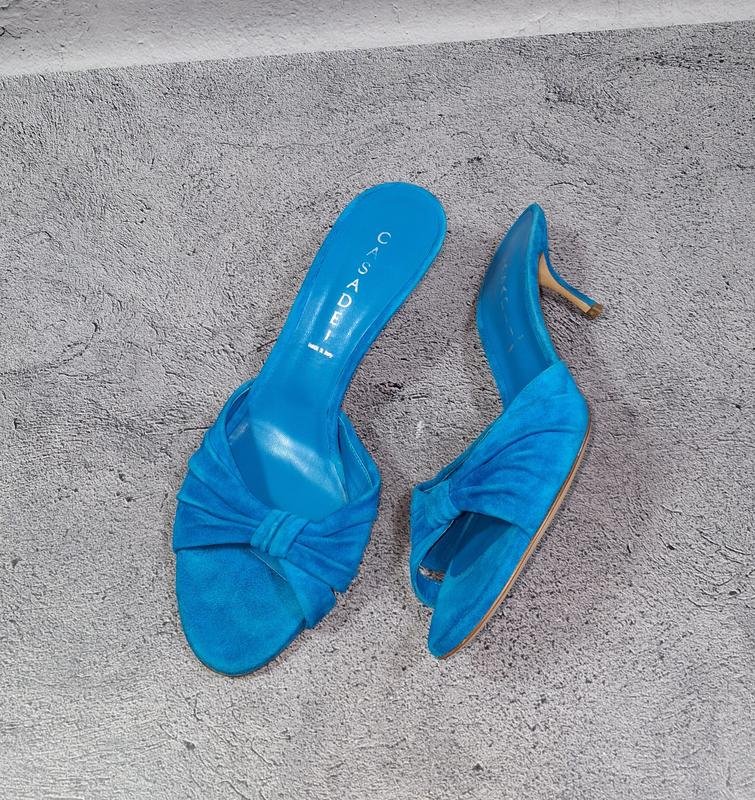 Женские Casadei Мюли Синие Замша 39.5