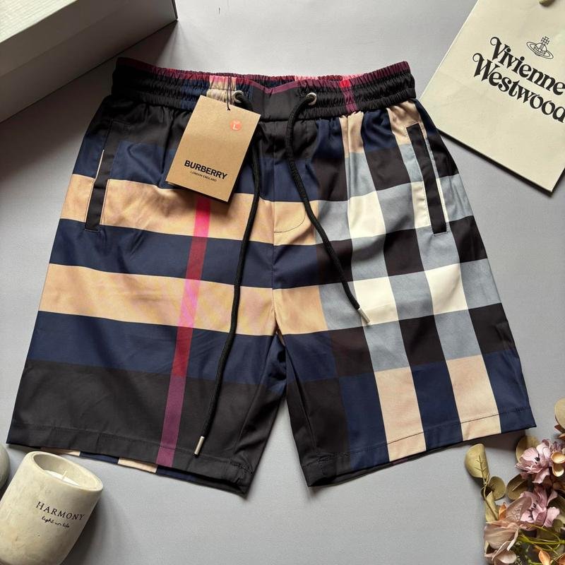 Uomo Burberry Shorts Nero Cotone S