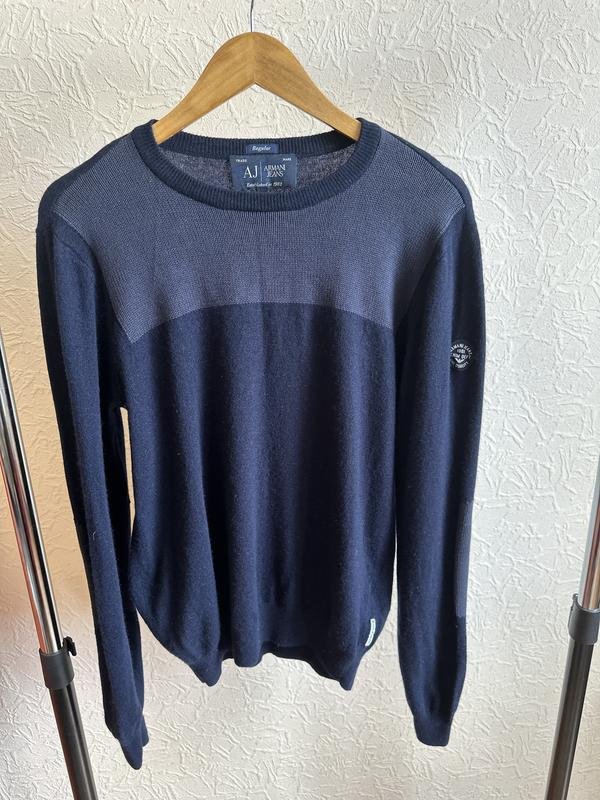 Homme Armani Exchange Pull Bleu Marine Coton M