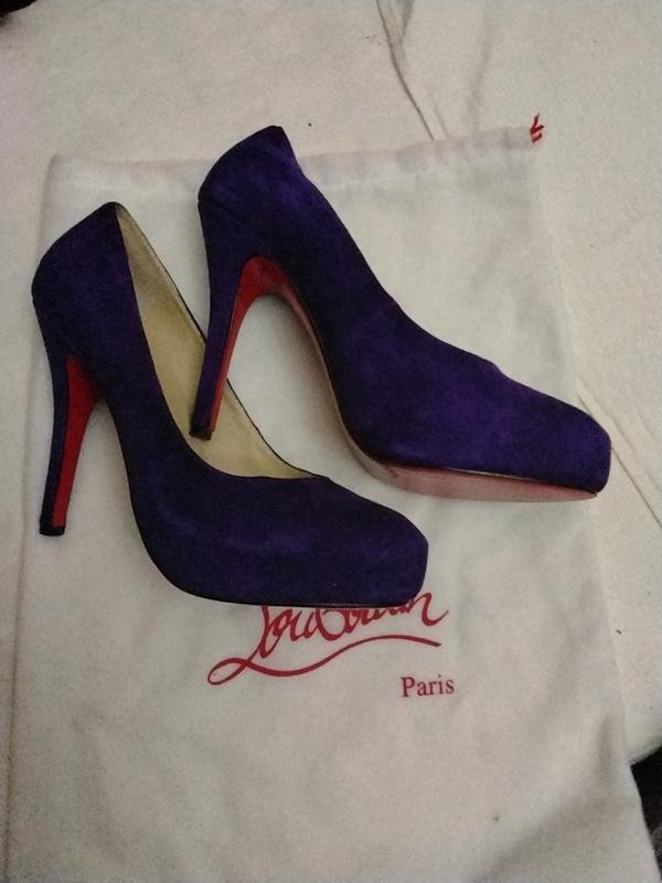 Женские Christian Louboutin Туфли Красные Замша 38