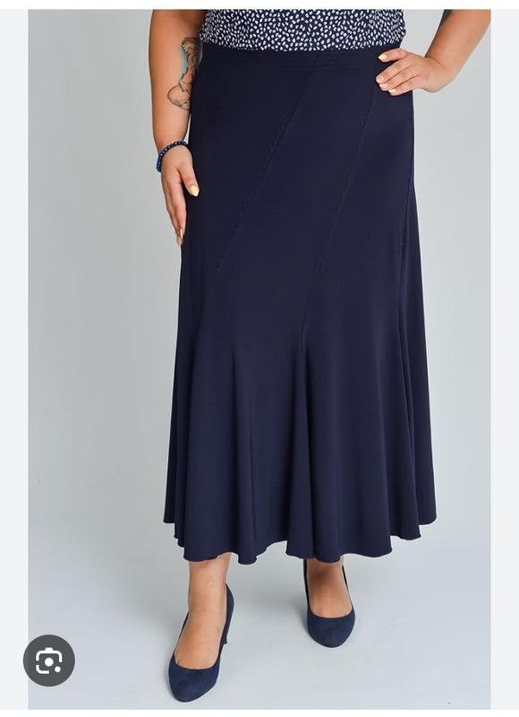 Donna Joseph Ribkoff Gonna Blu Navy Chiffon L