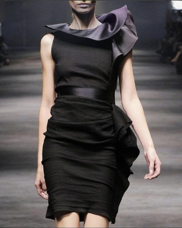 Women Lanvin Dress Black Viscose 40