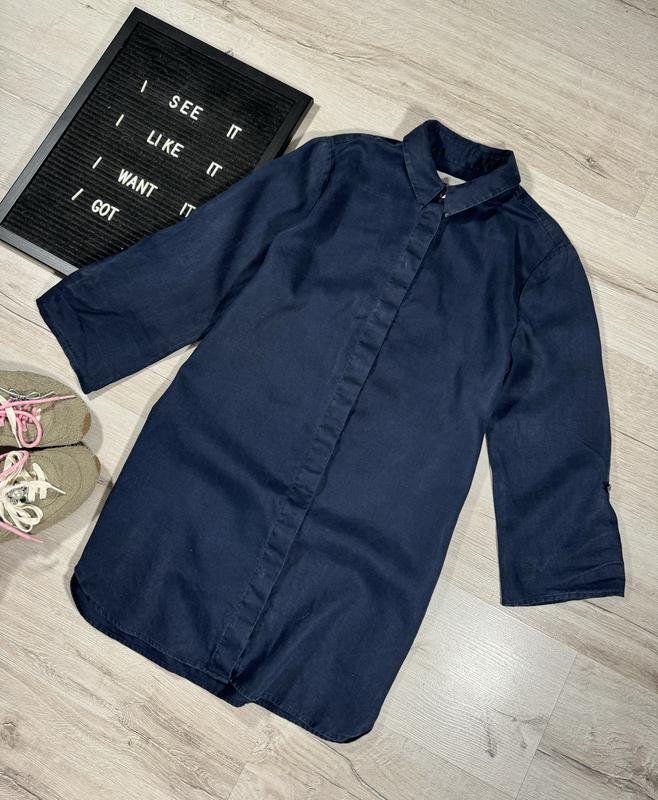 Women Hobbs Shirt Navy Linen S