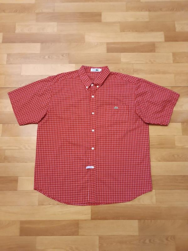 Homme Lacoste Chemise Rouge Coton XL