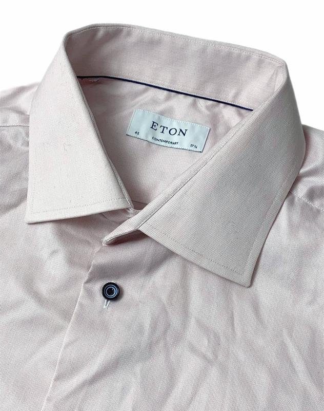 Uomo Eton Camicia Rosa Cotone XXL