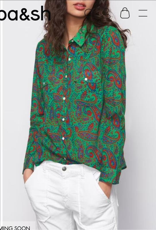 Women Ba&sh Shirt Green Cotton XS