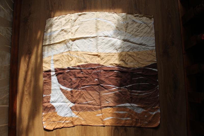 Women Balenciaga Scarf Brown One size
