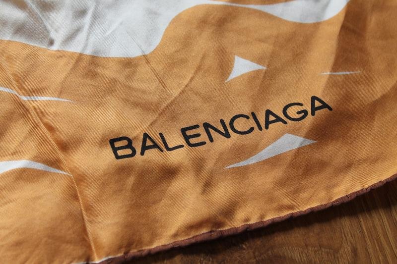 Women Balenciaga Scarf Brown One size