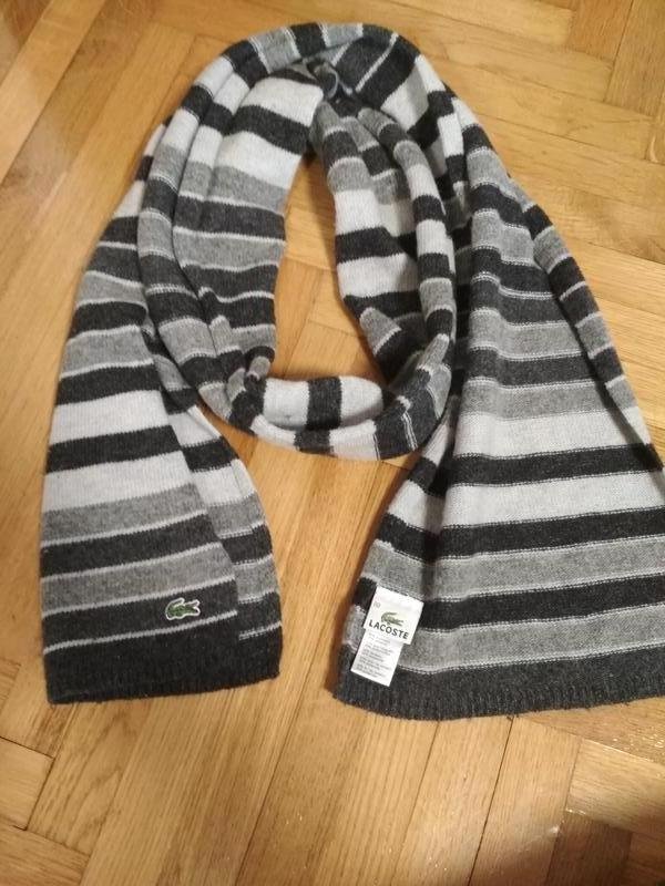 Homme Lacoste Écharpe Noire Taille Unique