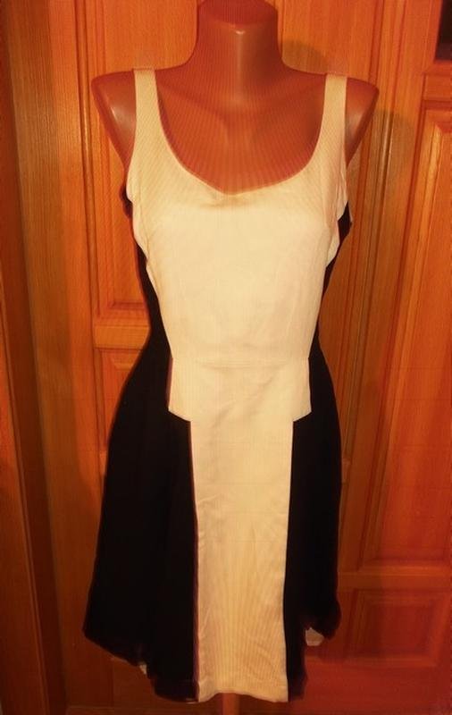 Femme French Connection Robe Noir Blanc 34 / XS /