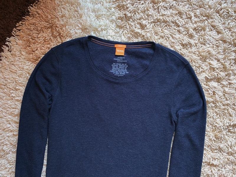 Мужской Boss Свитер Синий 42 / XL / 50