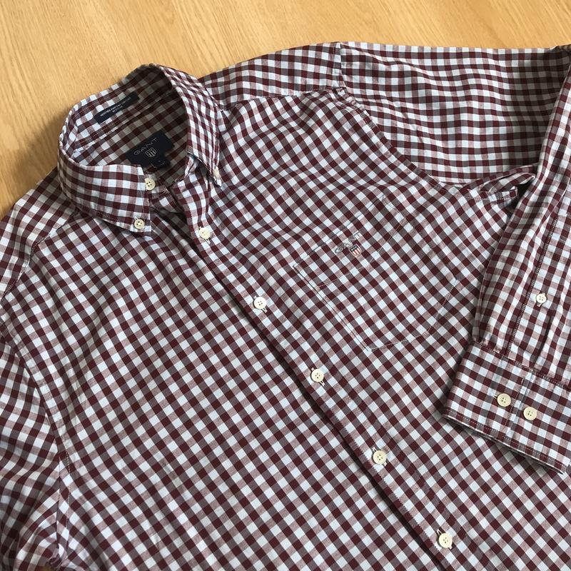 Мужской Gant Рубашка Голубая Хлопок 36 / S / 44