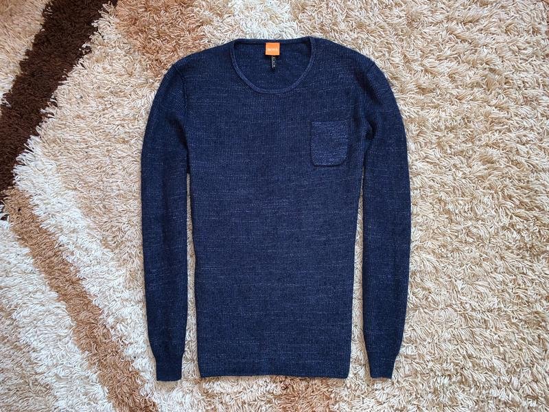 Мужской Boss Свитер Тёмно-синий 40 /L / 48