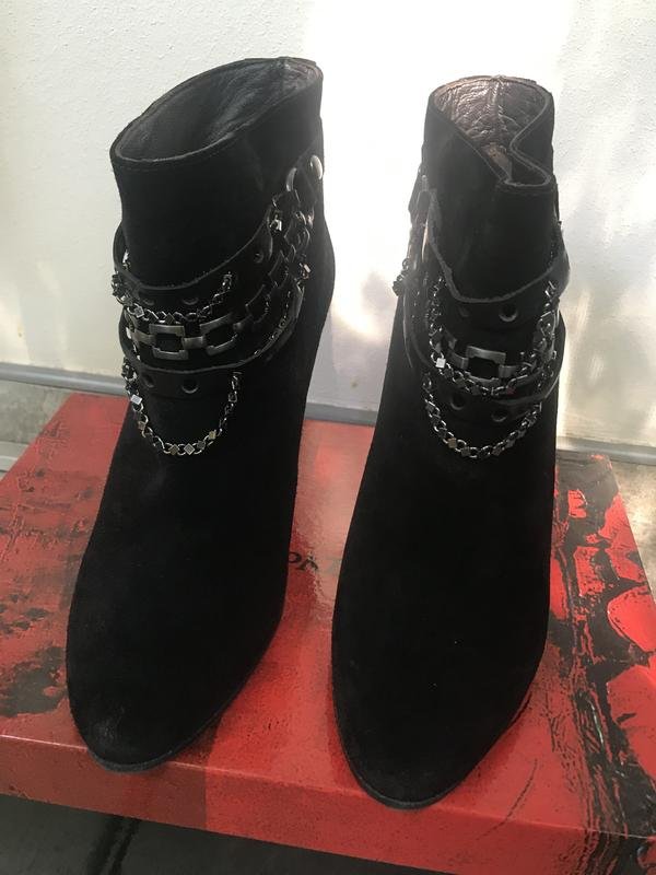 Женские BOSS Orange Ботинки Чёрный Замша 36.5