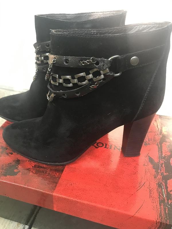 Женские BOSS Orange Ботинки Чёрный Замша 36.5