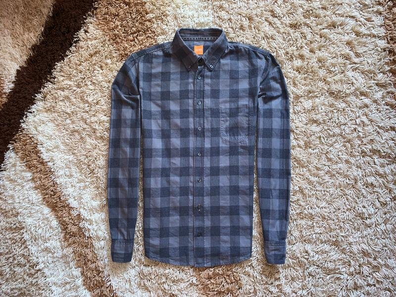 Мужской Boss Рубашка Серый 38 / M / 46