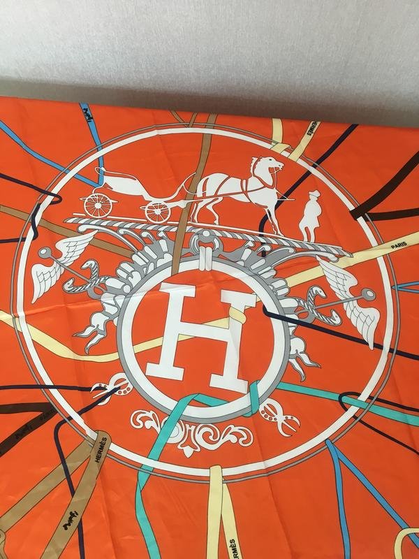 Damen Hermes Schal Koralle Seide Einheitsgröße