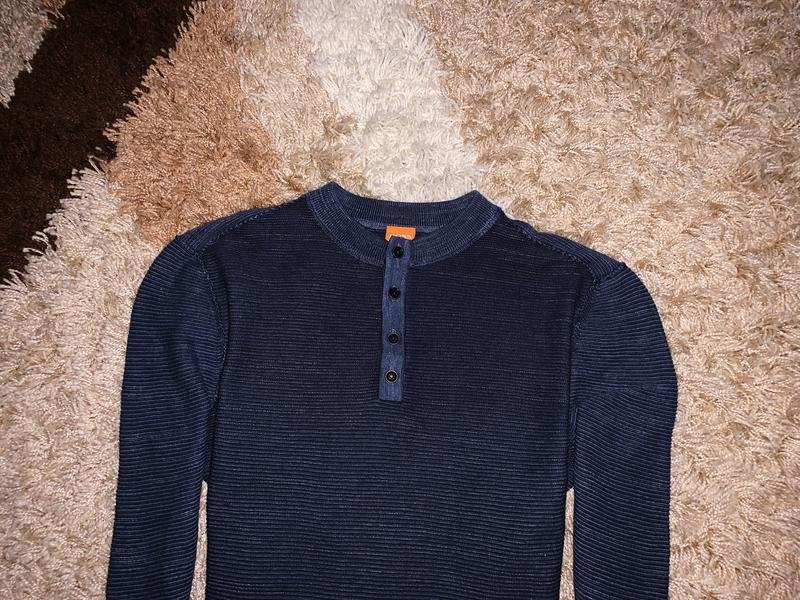 Мужской Boss Свитер Тёмно-синий 40 /L / 48