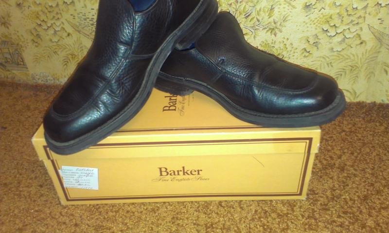 Homme Barker Chaussures Noires Cuir 41