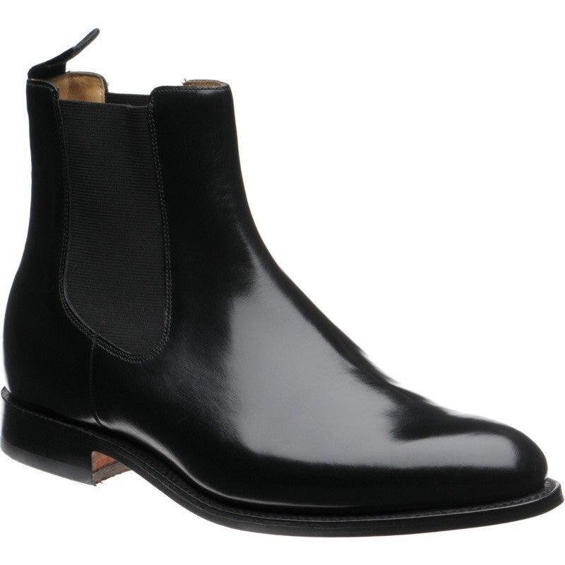 Homme Barker Bottes Noires Cuir 44