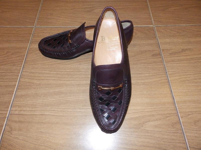 Homme Barker Chaussures Violet Cuir 41