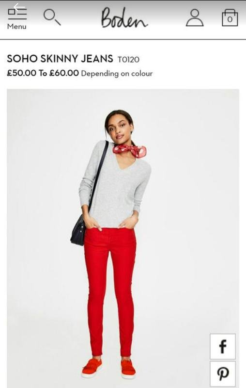 Femme Boden Jeans Rouge 29 / M