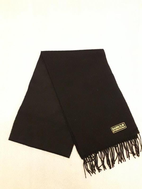 Damen Barbour Schal Schwarz Wolle