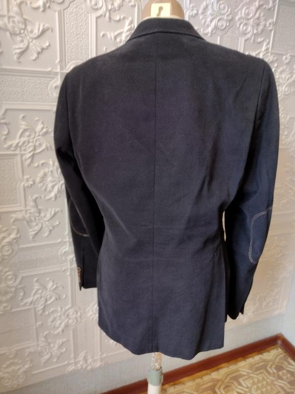 Carl gross темно синий коттоновый пиджак cg