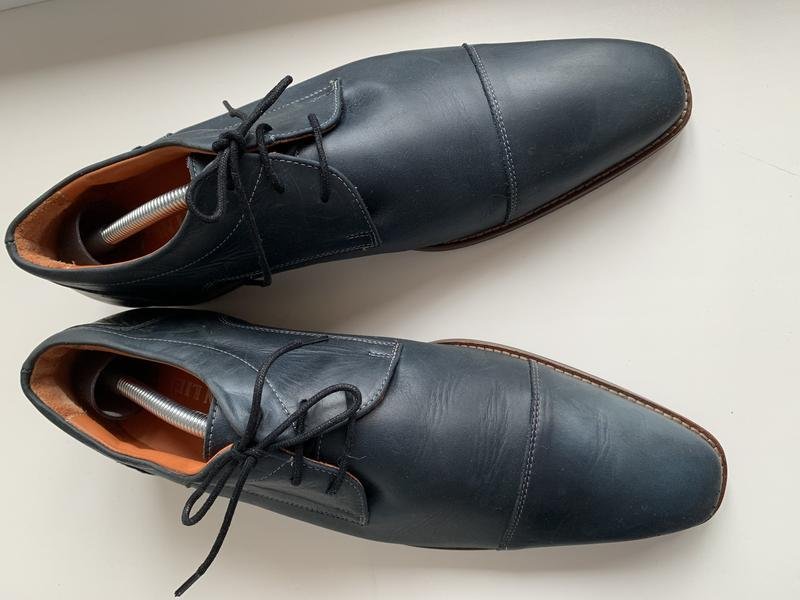 Men Dries Van Noten Heels Navy Leather 42.5