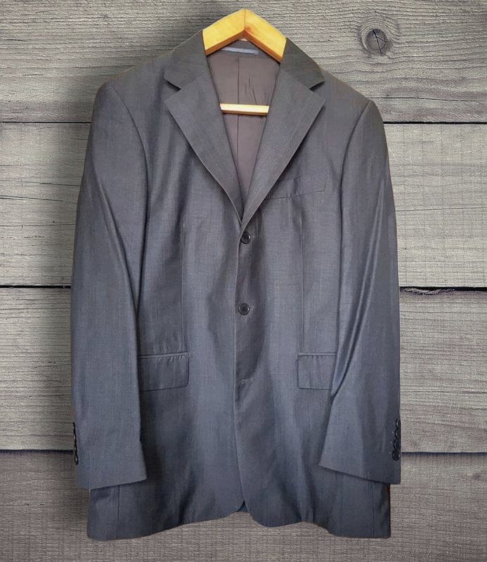 Мужской Cerruti Пиджак Серый Шерсть 40 /L / 48