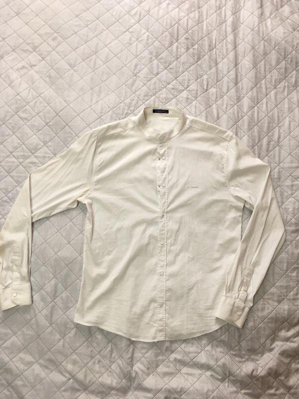 Мужской Blackstone Сорочка Белая Хлопок 42 / XL /