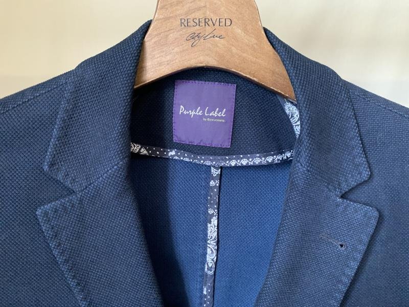 Men Benvenuto Blazer Navy Polyester 38 / M / 46